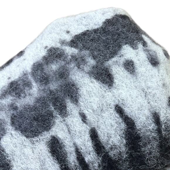 Amici By Baci Wool Blend Jacket Small Fuzzy Ink Blot Print Art To Wear Eclectic - Picture 6 of 9